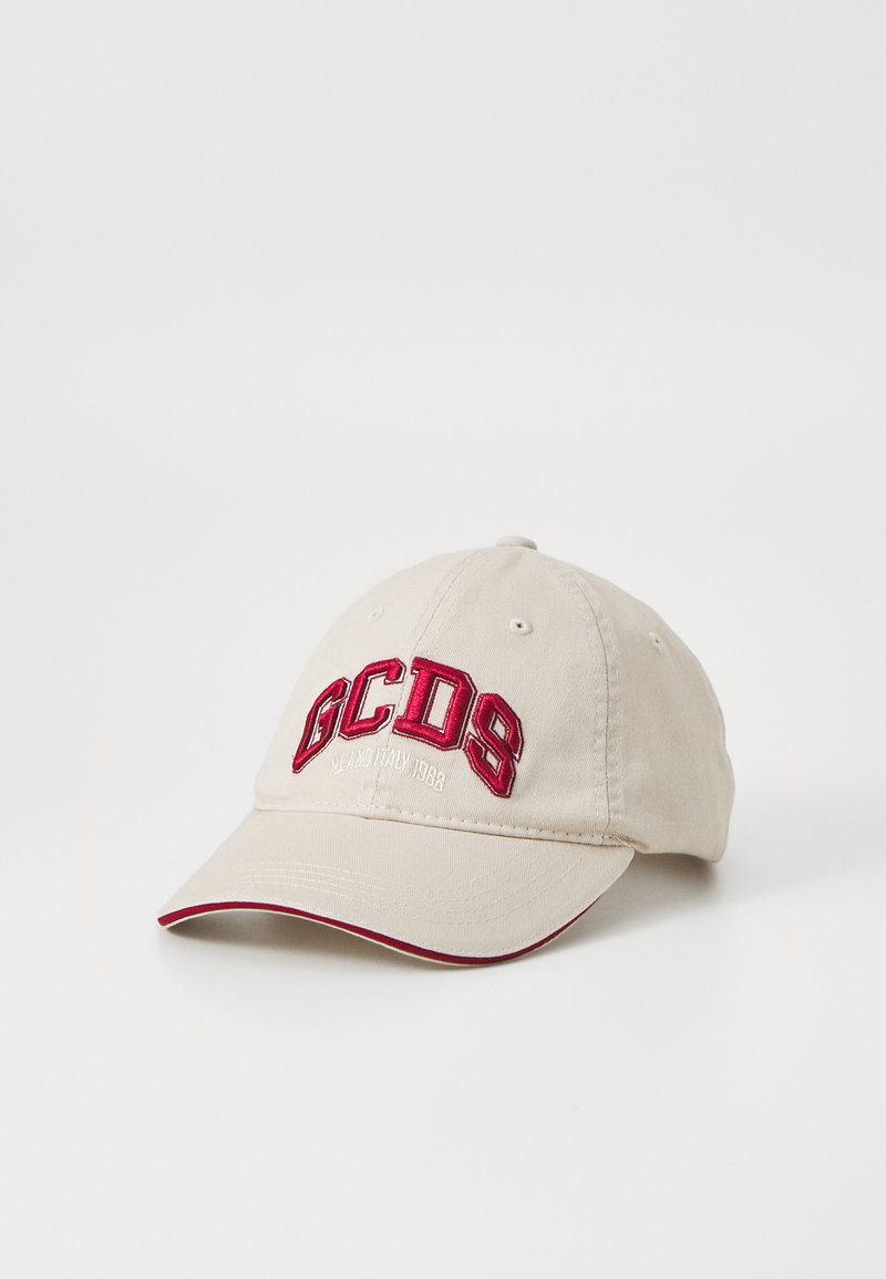 GCDS LOUNGE LOGO BASEBALL HAT UNISEX - Kapa - beige