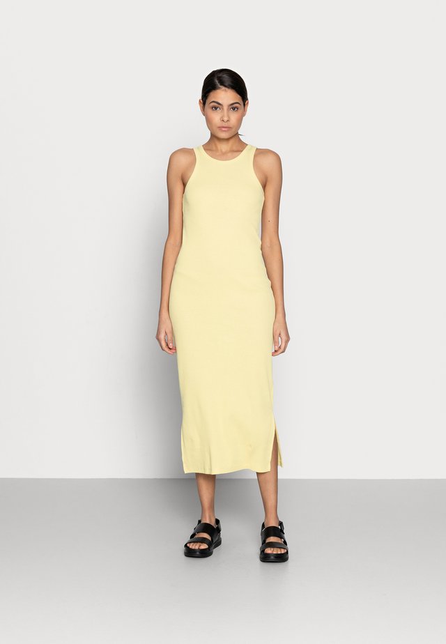 RANCHO TANK DRESS - Jerseykjole - lemon grass