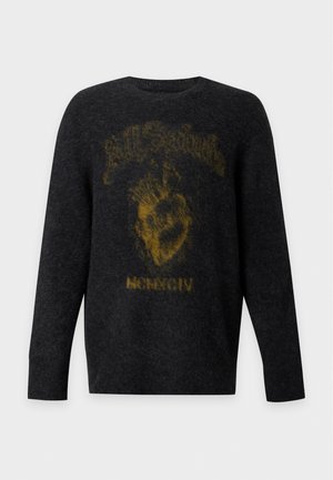 AllSaints, SCARED CREW - Пуловер - cinder black/yellow