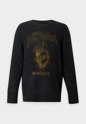 AllSaints, SCARED CREW - Пуловер - cinder black/yellow
