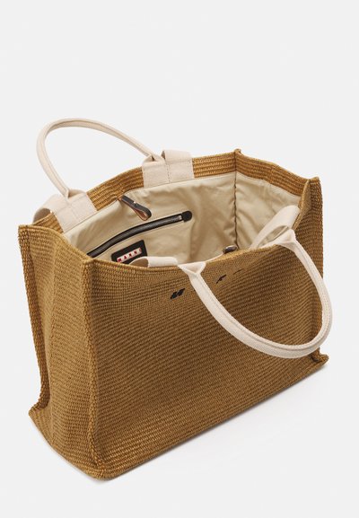 Marni LARGE BASKET - Saco de mão - raw sienna/natural