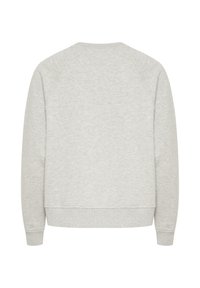 Hellgrauer Sweatshirt aus einem weichen Stoff, mit einem lässigen Schnitt, Raglanärmeln und einem gerippten Saum sowie Bündchen. Keine Grafikdrucke.