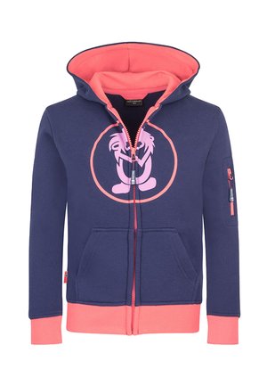 SORTLAND - Zip-up sweatshirt - deep violet/coral pink/light violet
