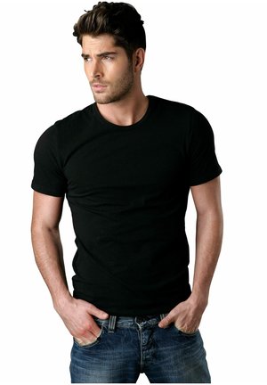 H.I.S, 2ER PACK - UNTERHEMDEN/-SHIRTS - T-Shirt basic - schwarz