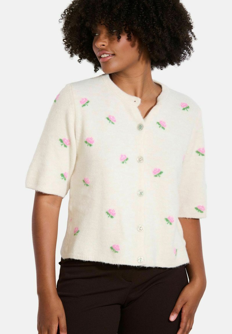 Haut Dentelle Florale Femme - Rose Fluo Et Blanc - Dos Fendu - Taille 8 - Occasion Très Bon état