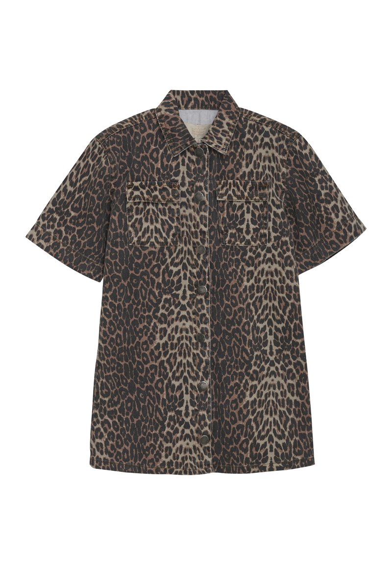 Creamie Jeansklänning - brown leo