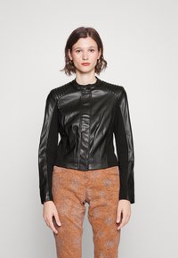 Guess - NEW FIAMMETTA JACKET - Kunstlederjacke - jet black Thumbnail-Bild 1