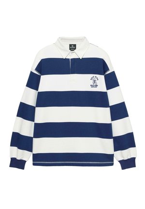 STRIPED WITH CYCLIST EMBROIDERY - Polotričko - dark blue