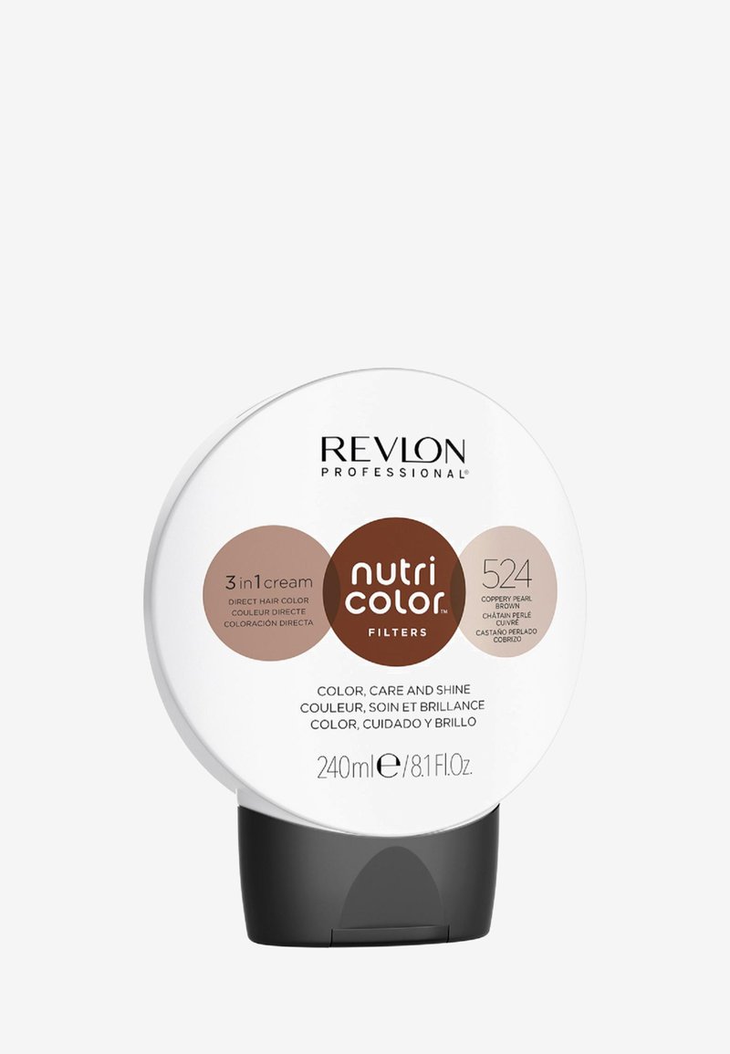 Revlon Professional - NUTRI COLOR™ FILTERS 3 IN 1 CREAM COLOR CARE AND SHINE, SEMI PERMANENT HAIR COLOUR CONDITIONER - Tinte capelli - 524 coppery pearl brown, Ingrandire