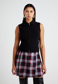 Weekday SLIM ZIP  - Brezrokavnik - black