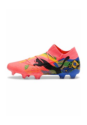 Puma NEYMAR JR FUTURE 7 ULTIMATE - Voetbalschoenen met kunststof noppen - sunset glow black sun stream green bluemazing