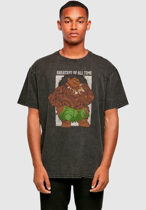 MOANA - MAUI GREATEST OF ALL TIME ACID WASHED - Print T-shirt - black