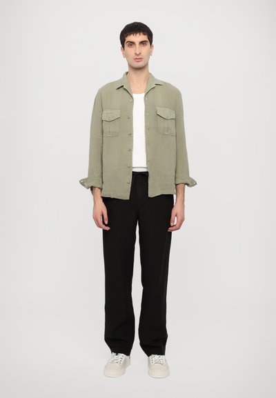 120% Lino LONG SLEEVE REGULAR FIT MEN - Ing - cactus