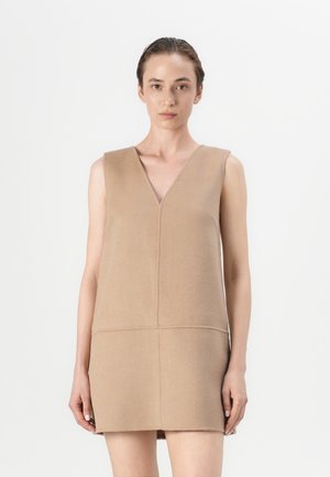DOUBLEFACE V NECK MINI SHIFT - Laisvo kirpimo suknelė - amphora