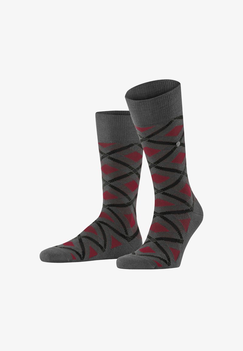 Burlington Tartan - Chaussettes - carbon mel