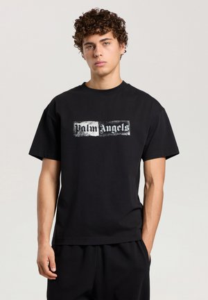 Palm Angels, STAMP LOGO REGULAR TEE - Тениска с щампа - black/off-white