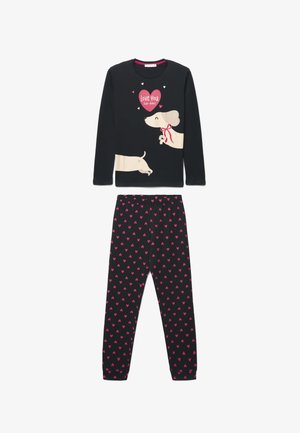 Terranova, PIGIAMA CON STAMPA ANIMALETTI SET - Pigiama - nero