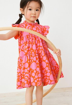 TIERED FRILL - Robe de jour - pink red optic