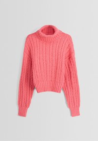 Bershka Stickad tröja - light pink