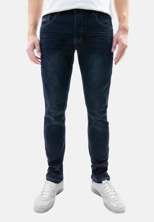 FEINE MIT KONTRASTNÄHTEN UND DESIGN FALTEN - Slim fit jeans - dunkelblau