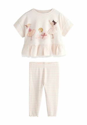 REGULAR FIT - SHORT SLEEVE PEPLUM SET - Legíny - pink ballerina