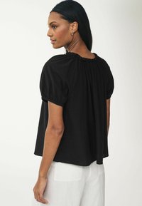 Next SHORT SLEEVE TIE NECK BARDOT  - Pluus - black
