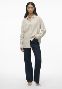 Vero Moda VMLINN LS - Nööpidega pluus - sand
