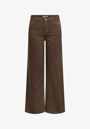 ONLY, ONLMADISON BLUSH HW WIDE COLOR DNM NOOS - Wide Leg - walnut