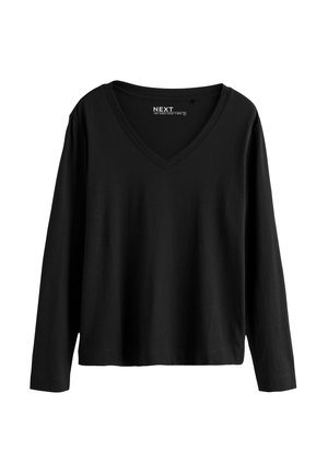 REGULAR FIT - SLOUCH LONG SLEEVE - Top s dlhým rukávom - black