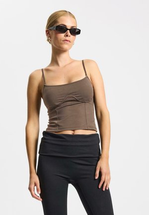 BUTTER SOFT TRUE TO BODY - Top - dark brown