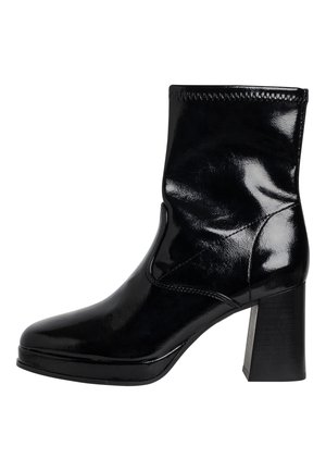 Højhælede støvletter - metallic black
