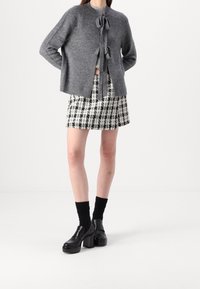 JDY Chaqueta de punto - mottled dark grey
