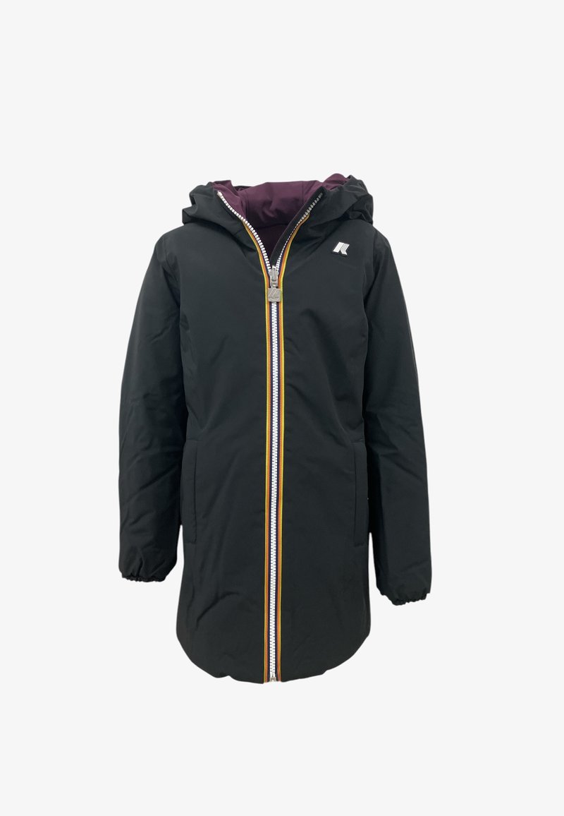 K-Way WARM DOUBLE - Cappotto invernale - black pure - violet dk purple