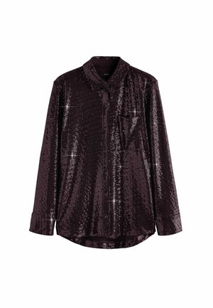 EMBELLISHED SEQUIN - REGULAR FIT - Cămașă - burgundy red