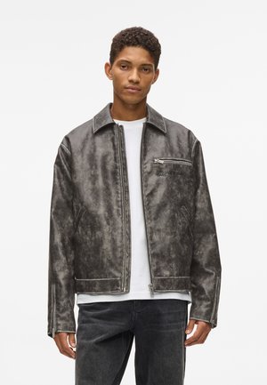 Műbőr dzseki - washed black