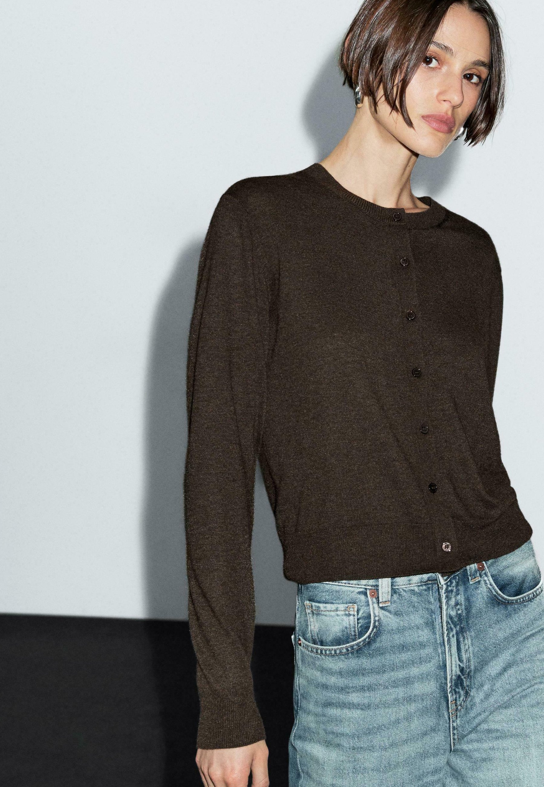 Marc O'Polo CARDIGAN LONGSLEEVE V-NECK - Cardigan - night