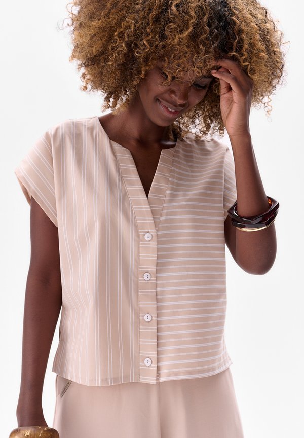 Hemdbluse - beige