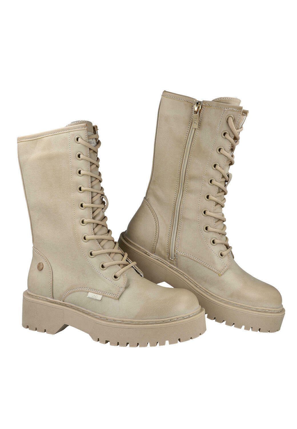 XTI Botas con plataforma - beige - Zalando.es