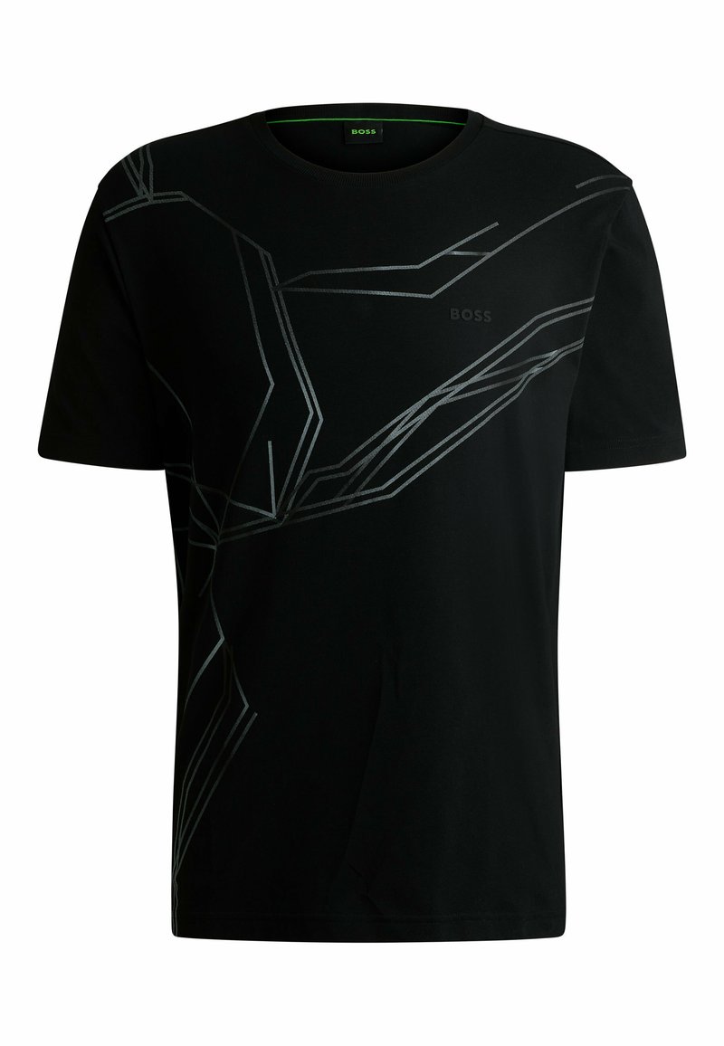 Boss T-shirt print zwart