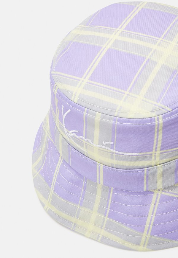 SIGNATURE REVERSIBLE CHECK BUCKET HAT - Hat - purple3