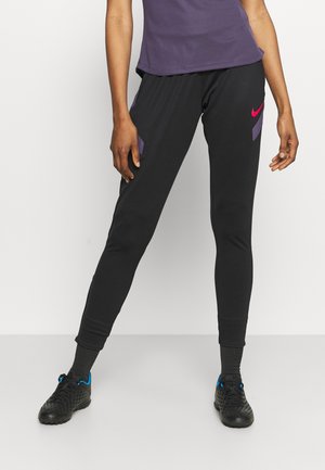 PANT - Joggebukse - black/dark raisin/siren red