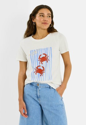 Grain de Malice, T-SHIRT COL ROND IMPRIMÉ CRABE - T-shirt imprimé - blanc