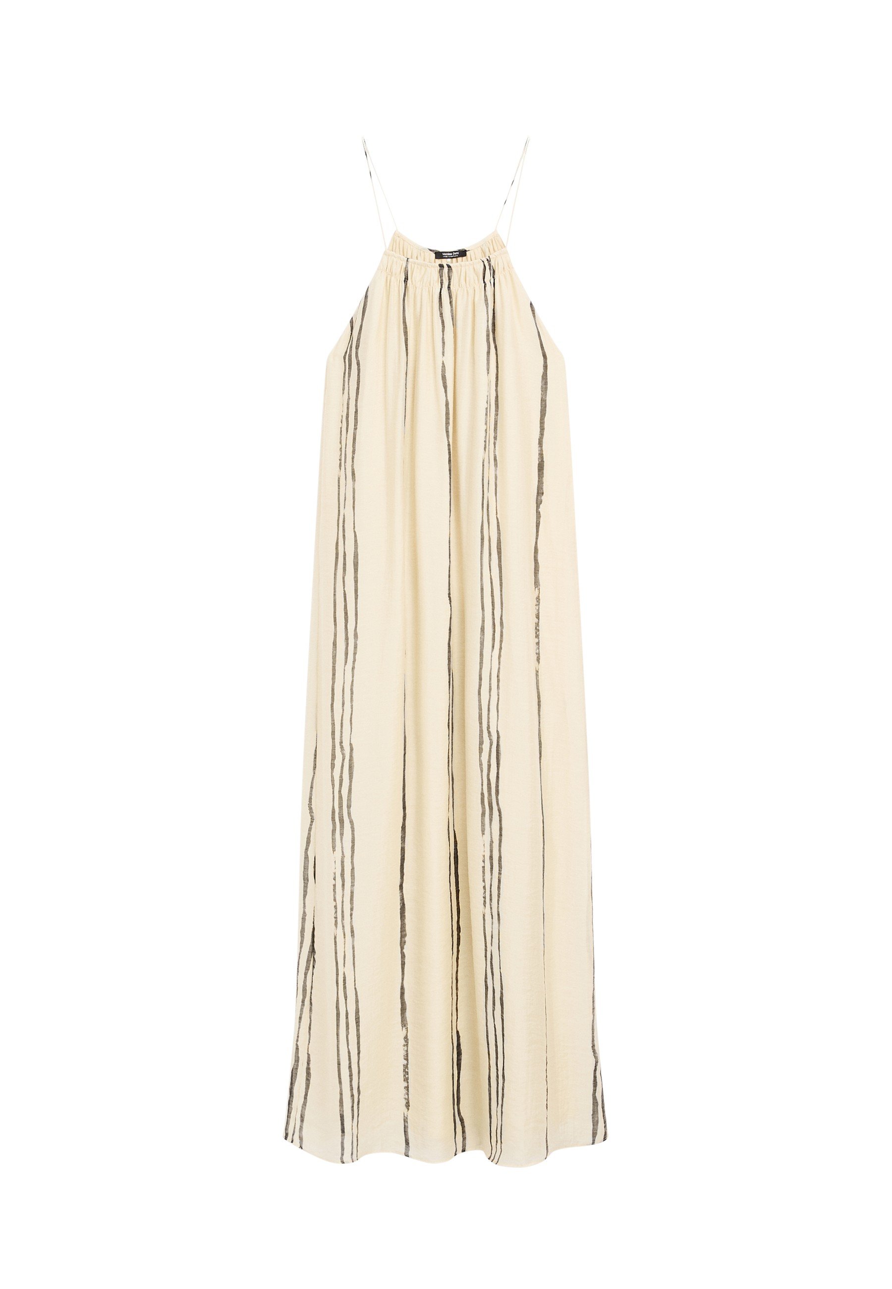 Massimo Dutti FLOWING STRIPE PRINT - Maxi dress - mottled