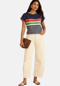 Unselected, navy rainbow stripe
