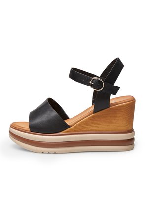 Sandali con plateau - schwarz