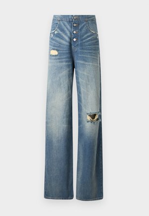 MM6 Maison Margiela PANTS POCKETS - Relaxed fit jeans - medium blue