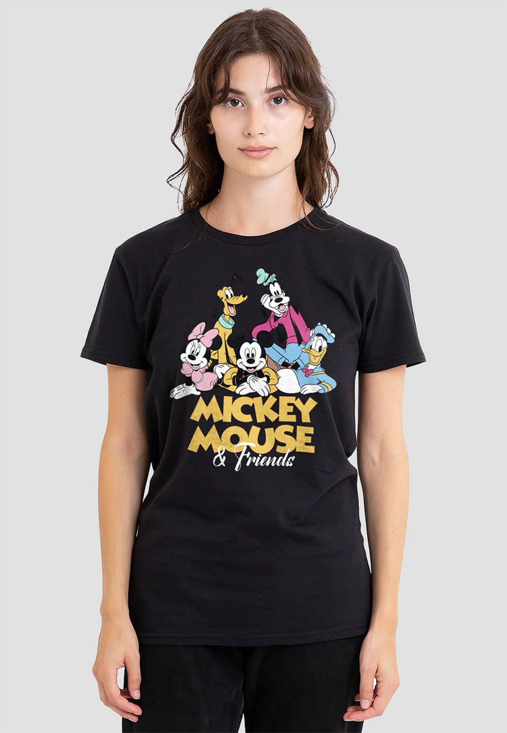 Disney MICKEY MOUSE FRIENDS - Print T-shirt - black - Zalando