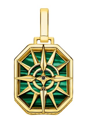 KOMPASS STERN - Anhänger - gelbgoldfarben grün schwarz