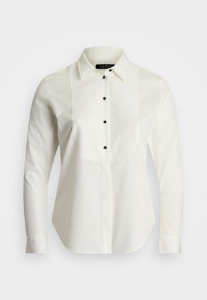 Lauren Ralph Lauren Woman BIB-FRONT COTTON BROADCLOTH SHIRT - Blúzka so zapínaním na gombíky - white