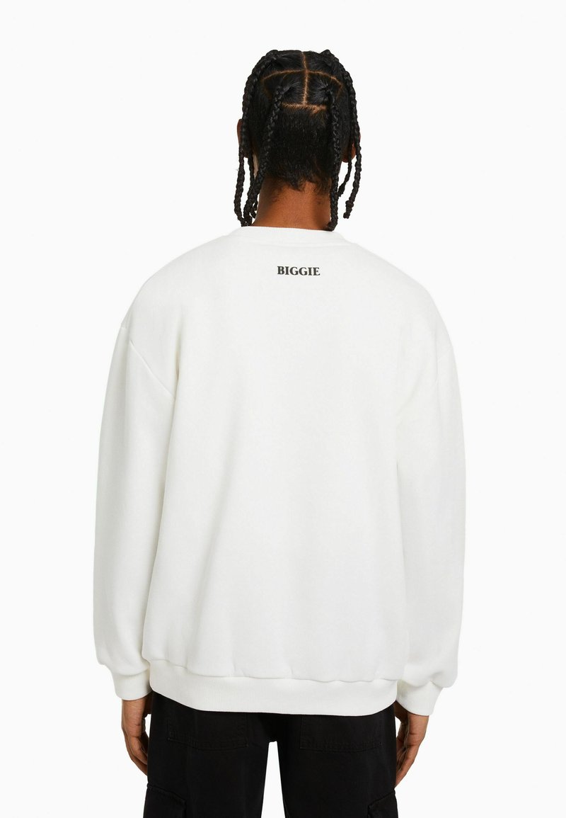 Kurt Cobain Et Notorious Big Pix Bershka THE NOTORIOUS B.I.G.PRINT - Sweatshirt - off white/écru - ZALANDO.FR